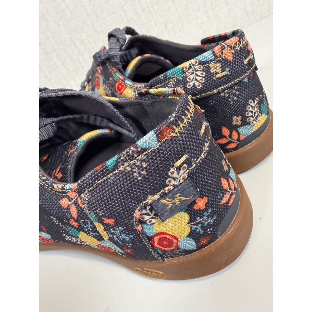 Women's Chaco Blue Ionia Floral Canvas Lace up Shoes size 7.5 - Picture 4 of 13